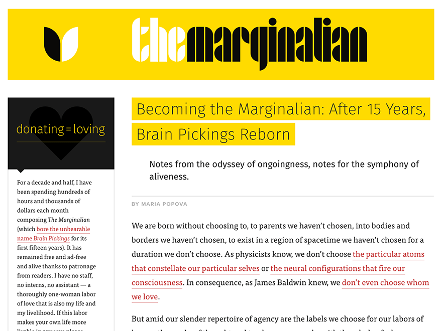 The Marginalian