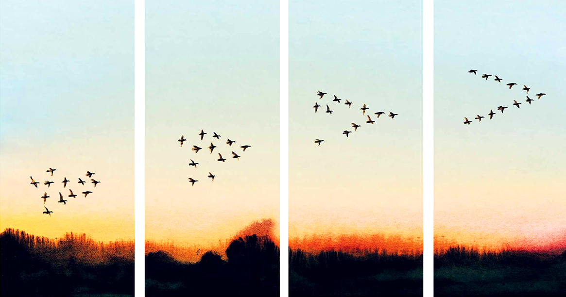 Dawn: A Watercolor Ode to the Primeval Conversation Between Our Living Planet and Its Dying Star